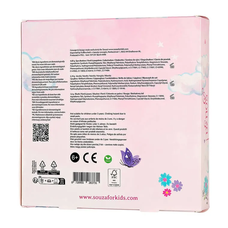 Souza! Serce, kasetka z lusterkiem i kosmetykami dla dzieci, 18 elementów