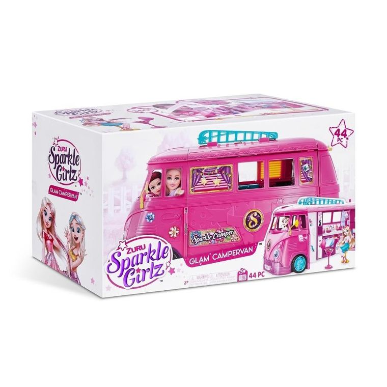 Sparkle Girlz, Glam Campervan, Retro kamper z akcesoriami, pojazd, 44 elementy