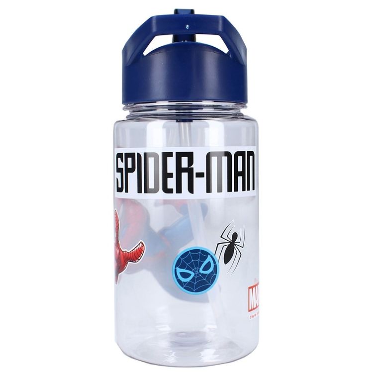 Spider-Man, Drink Up, bidon ze słomką, niebieski, 450 ml