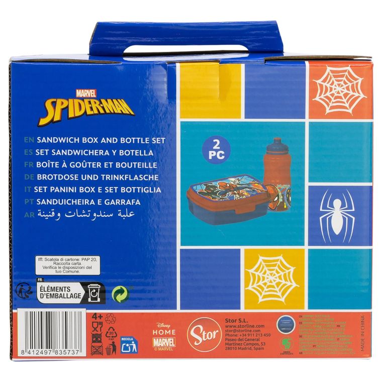 Spider-Man, zestaw: lunchbox + bidon, 380 ml