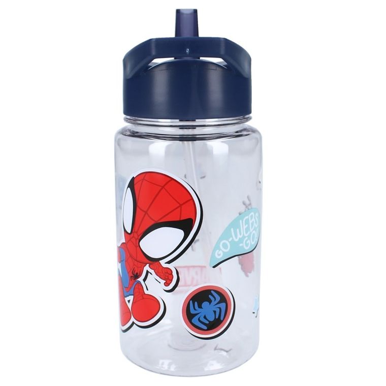 Spidey, Drink Up, bidon ze słomką, niebieski, 450 ml