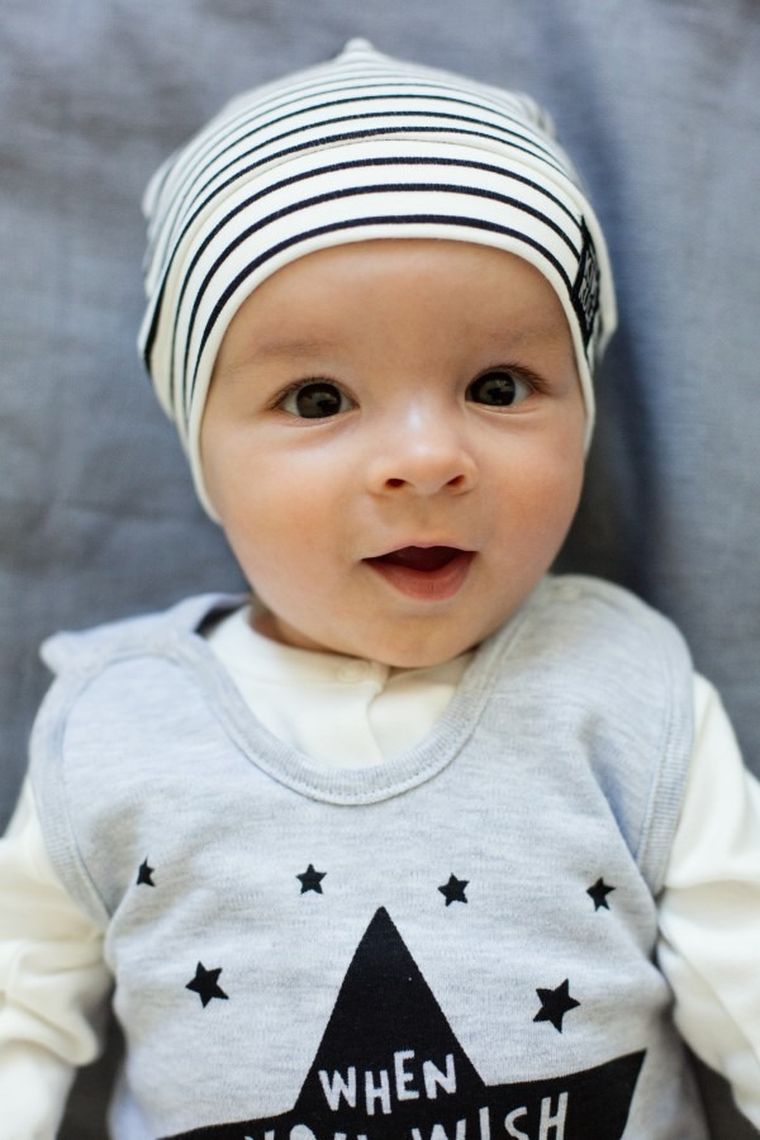 Śpiochy niemowlęce, szare, Happy Day, Pinokio