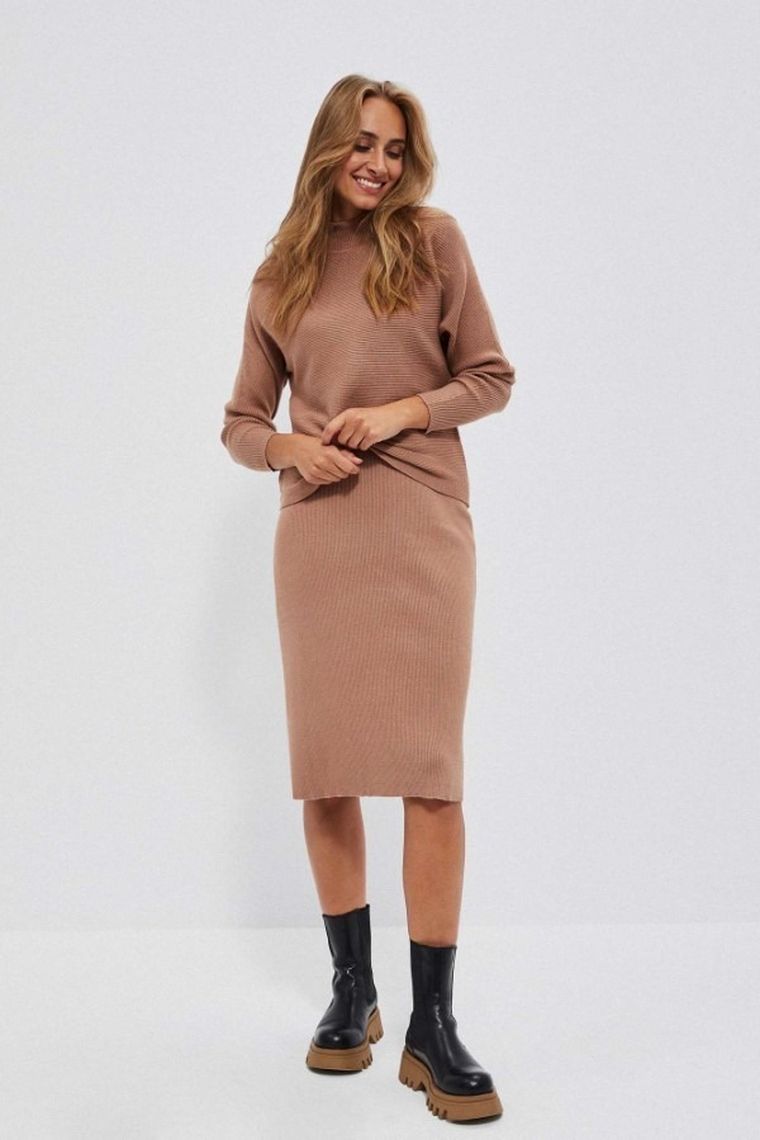 Spódnica damska, beżowa, Moodo