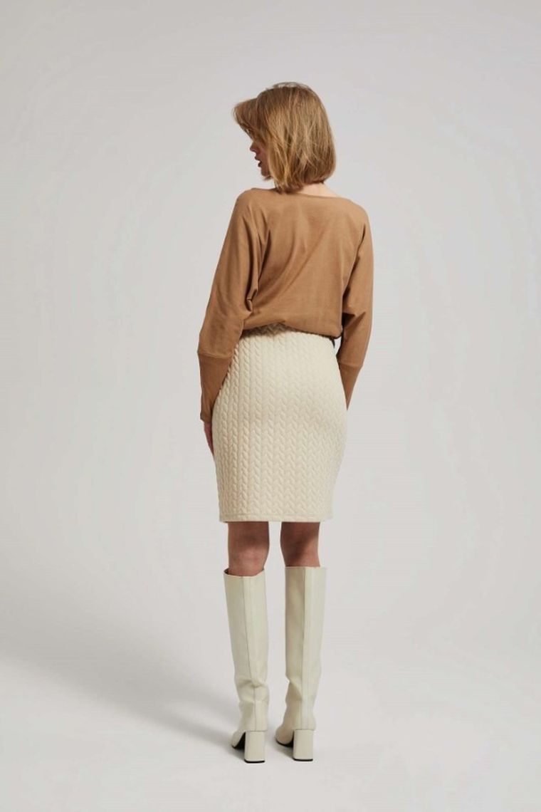 Spódnica damska, beżowa, Moodo