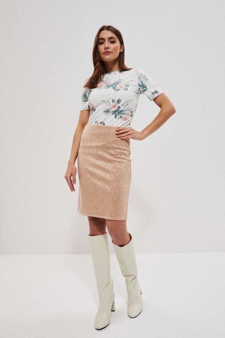 Spódnica damska, beżowa, Moodo