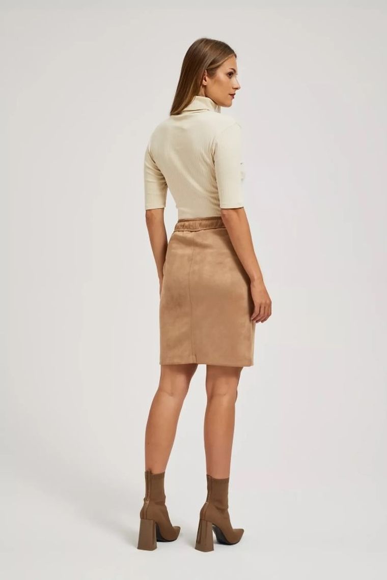 Spódnica damska, beżowa, Moodo