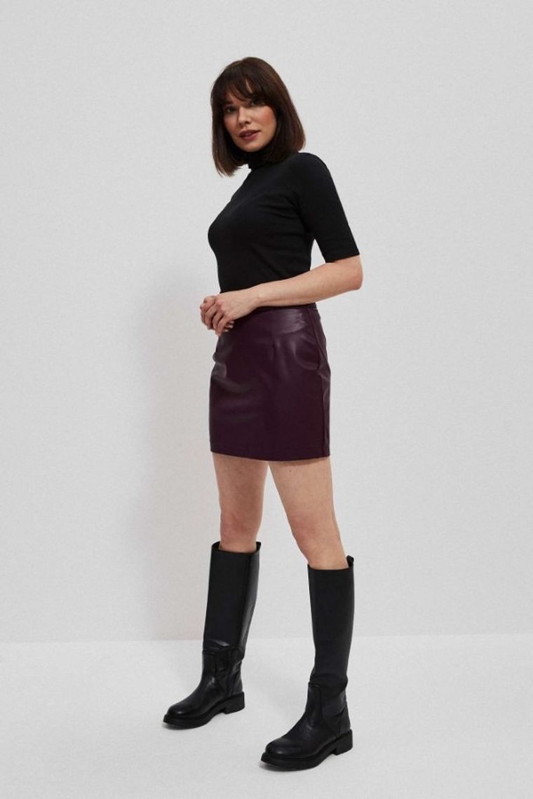 Spódnica damska, bordowa, Moodo