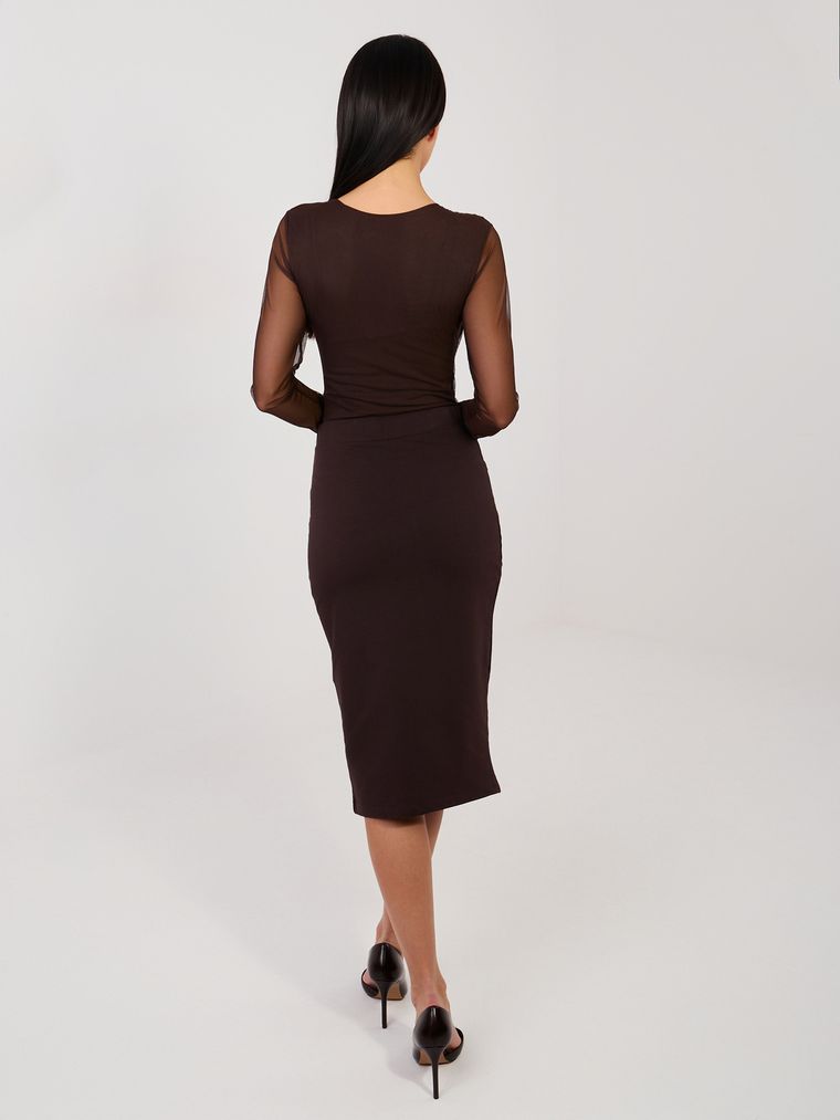 Spódnica damska, brązowa, Basisc Feel Good