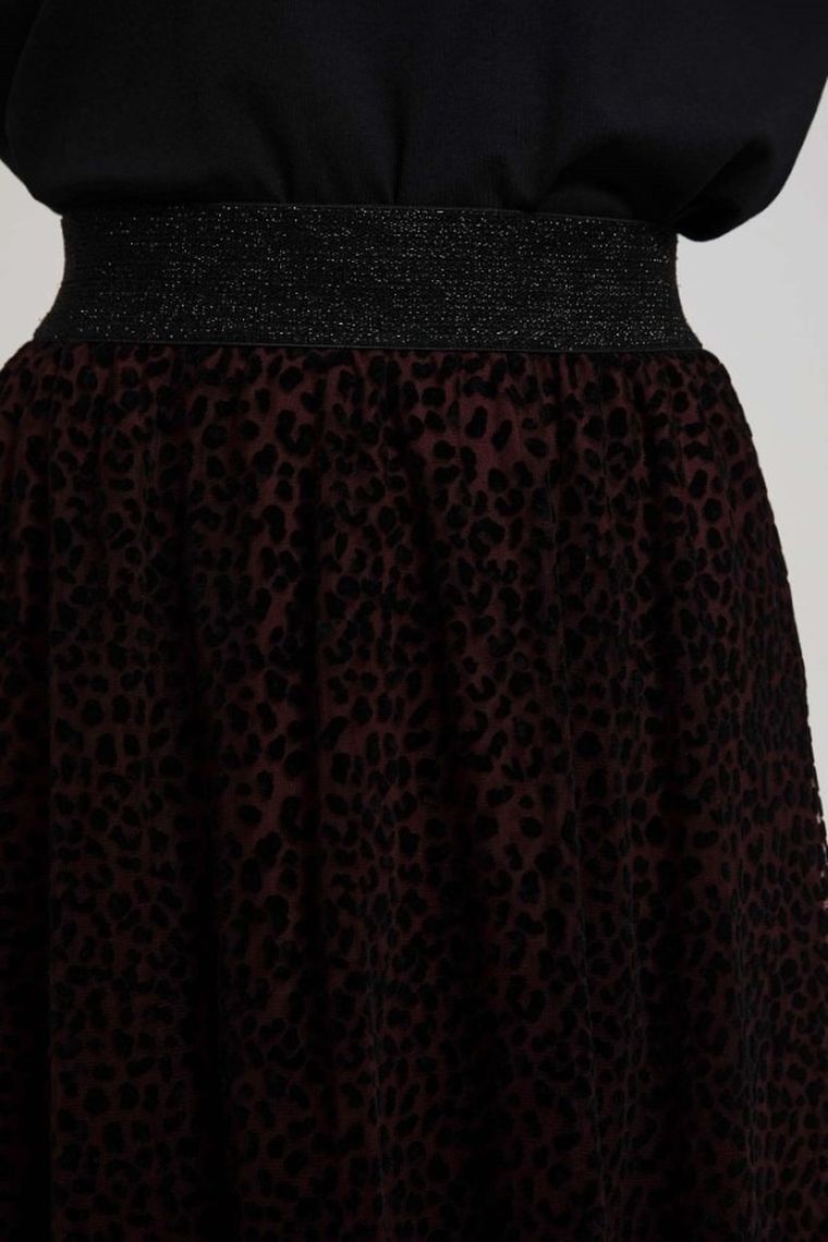 Spódnica damska, brązowa, Moodo