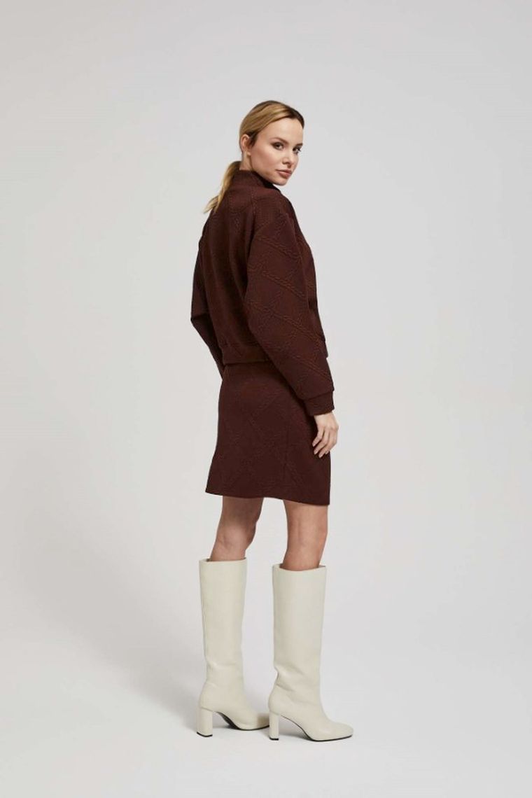 Spódnica damska, brązowa, Moodo