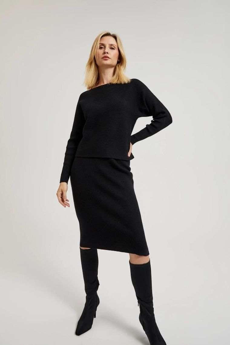 Spódnica damska, czarna, Moodo