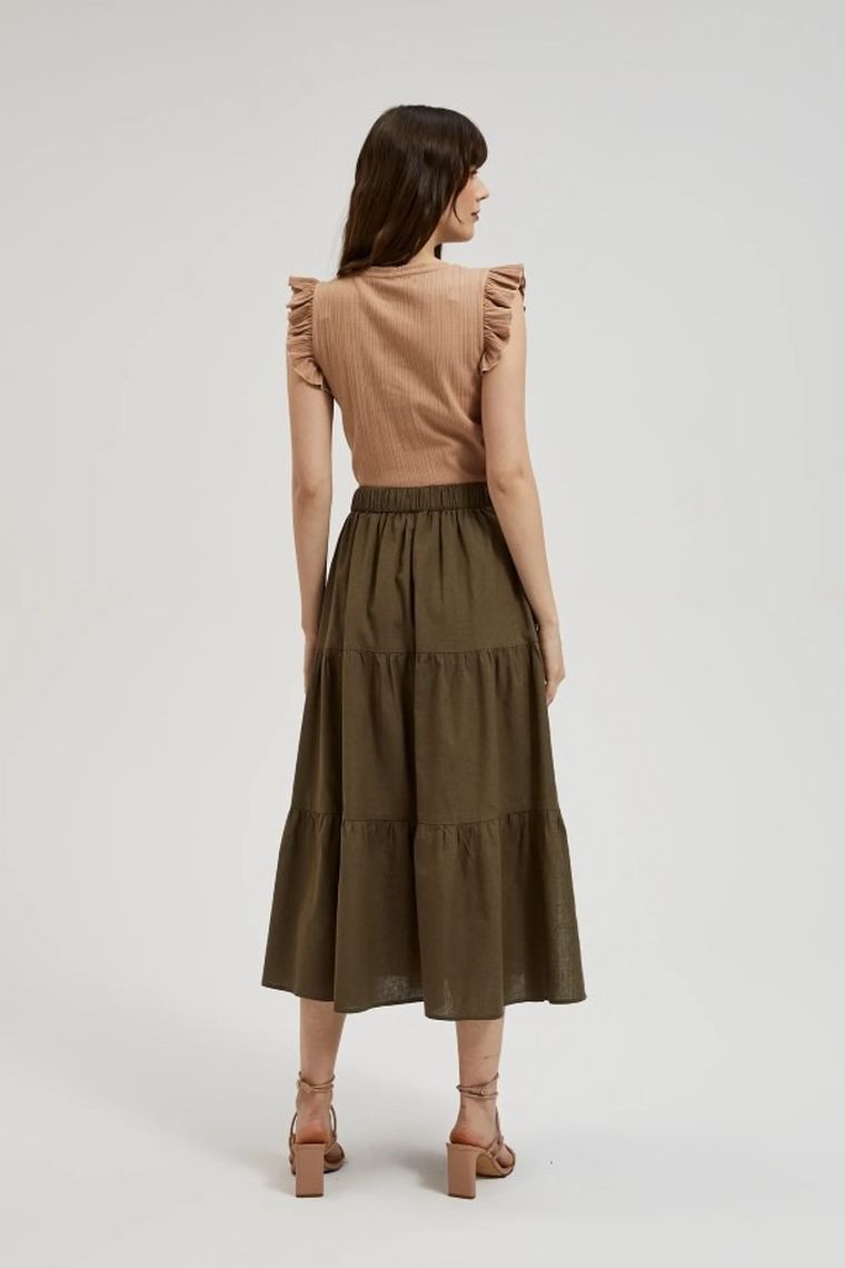 Spódnica damska, khaki, Moodo