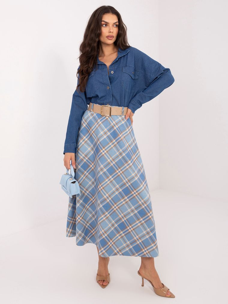 Spódnica damska, niebieska, Italy Moda