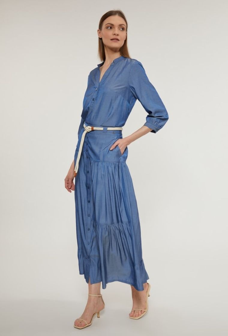 Spódnica damska, niebieska, Monnari