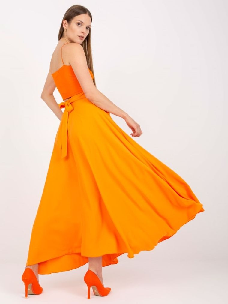 Spódnica damska, pomarańczowa, Rue Paris