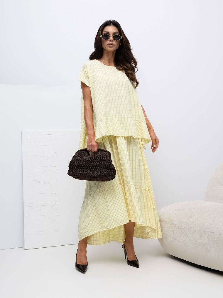 Spódnica damska, żółta, Italy Moda