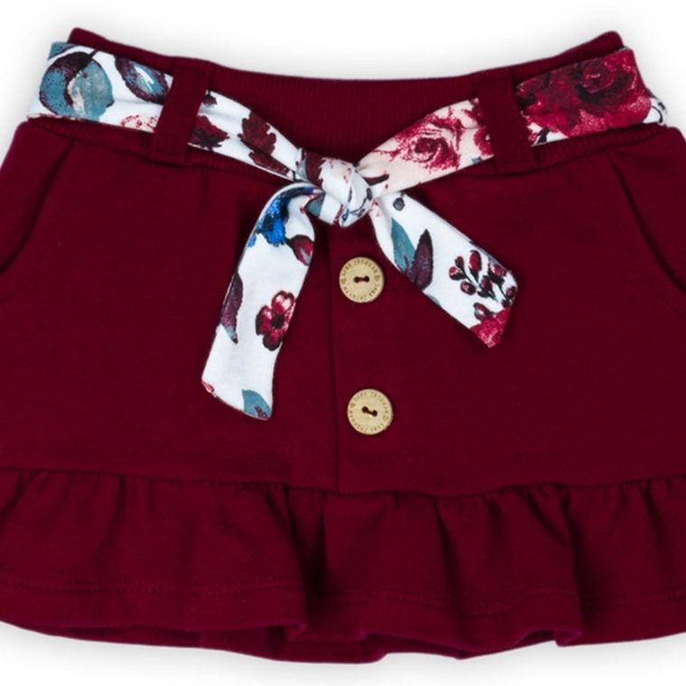 Spódnica dziewczęca, bordowa, Nicol