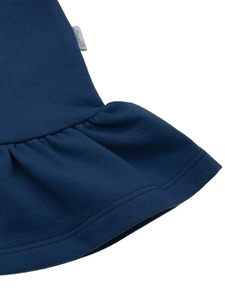 Spódnica ogrodniczka dziewczęca, granatowa, Nicol