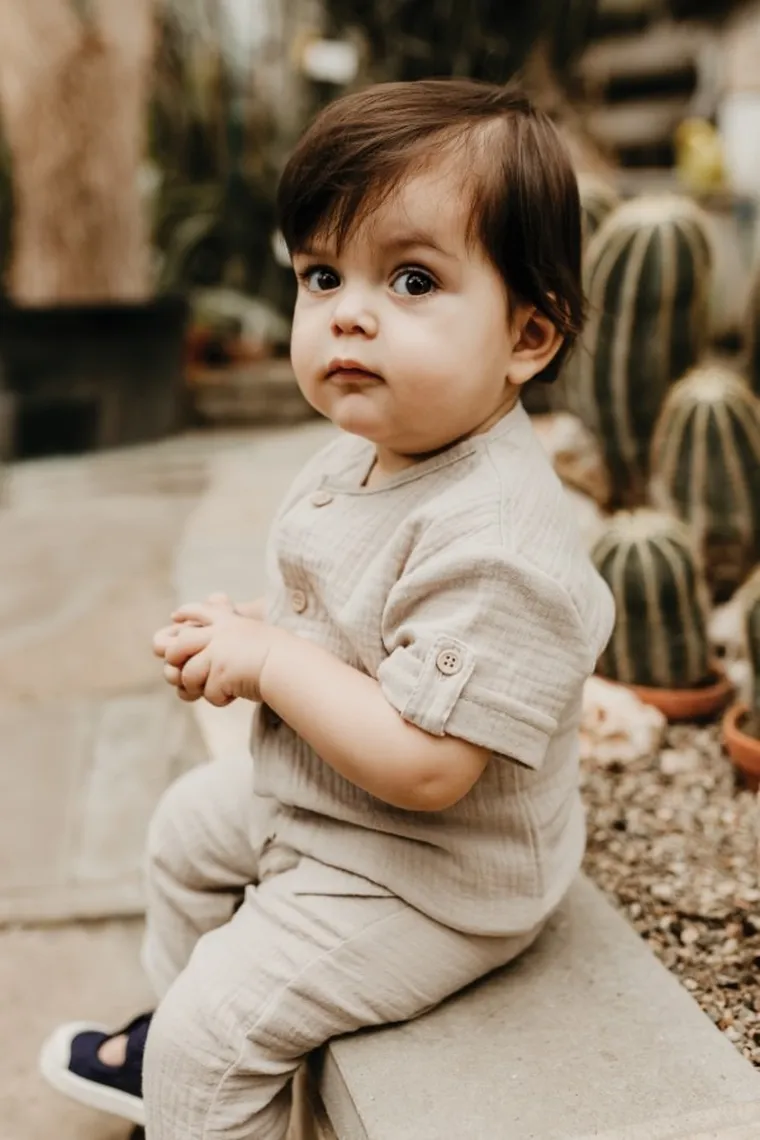 Spodnie chłopięce, beżowe, Eevi