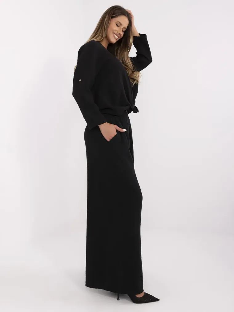 Spodnie damskie, czarne, Italy Moda