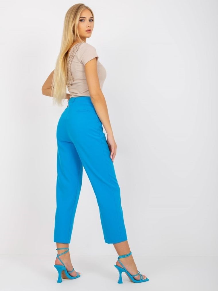 Spodnie damskie, niebieskie, Rue Paris