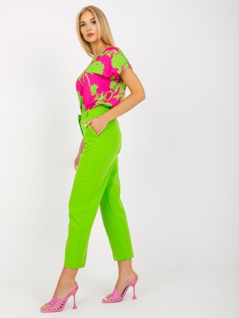 Spodnie damskie, zielone, Rue Paris