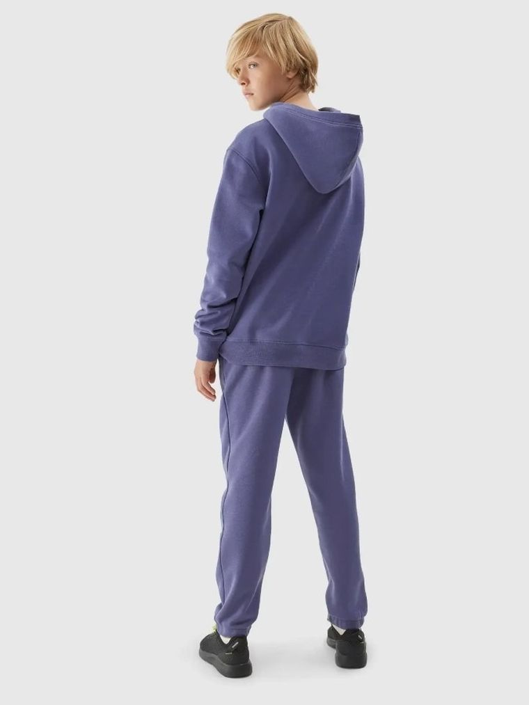Spodnie dresowe chłopięce, denim, 4F