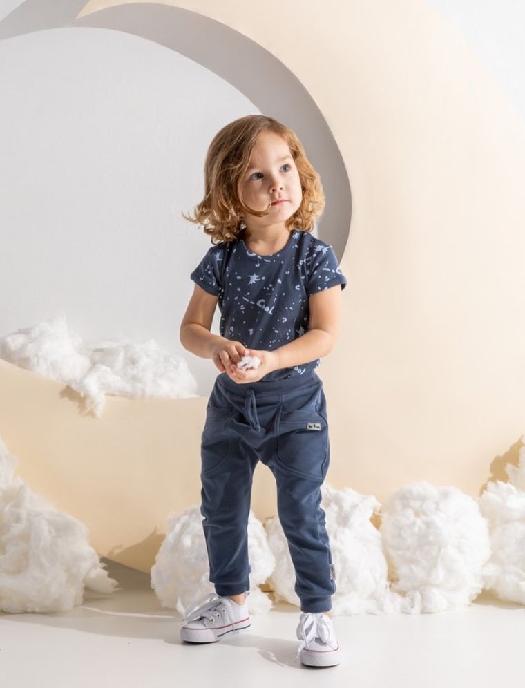 Spodnie dresowe chłopięce, granatowe, Nicol