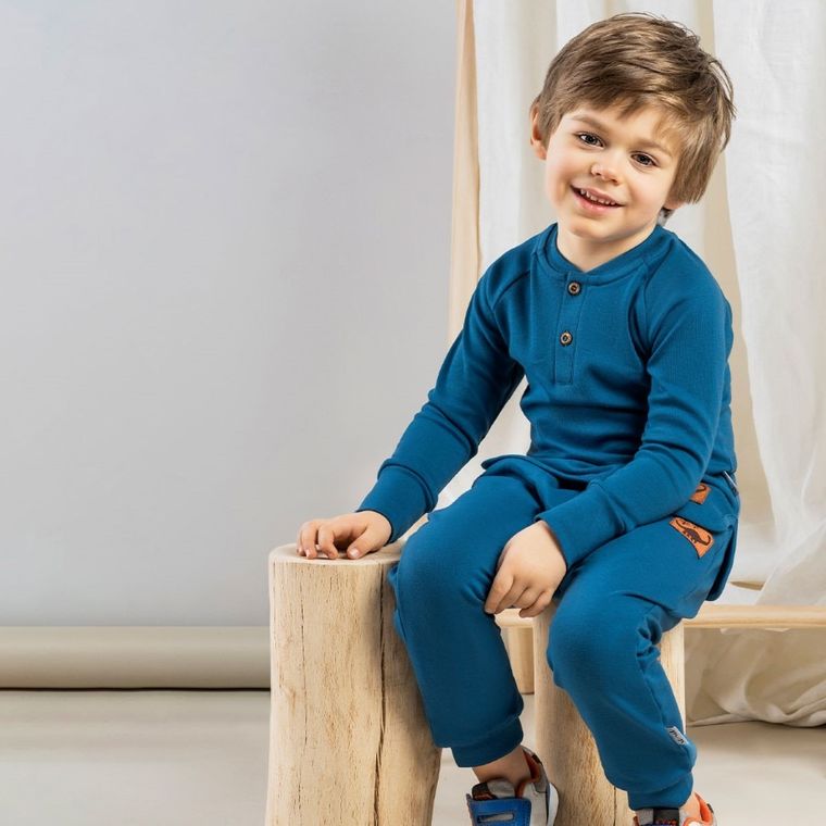 Spodnie dresowe chłopięce, granatowe, Nicol