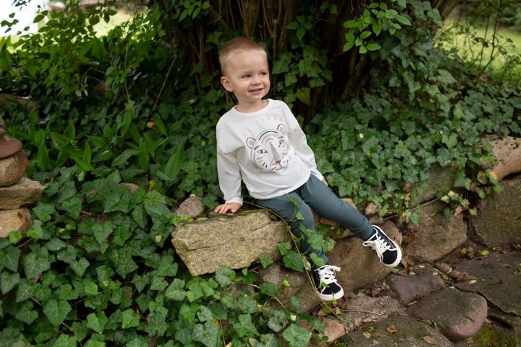 Spodnie dresowe chłopięce, khaki, Pinokio