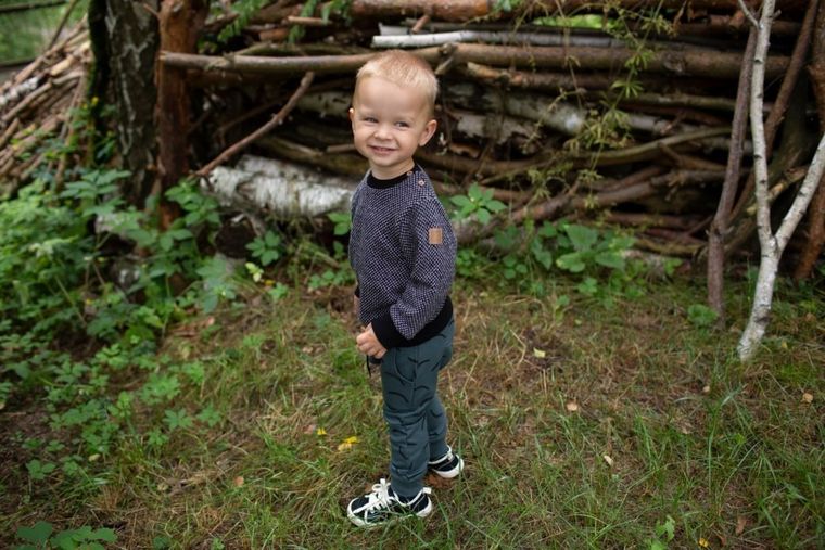 Spodnie dresowe chłopięce, khaki, Pinokio