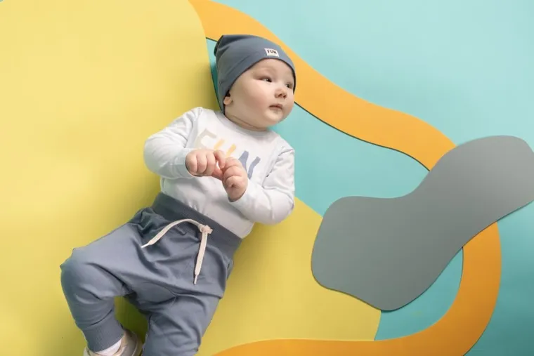 Spodnie dresowe chłopięce, niebieskie, Pinokio