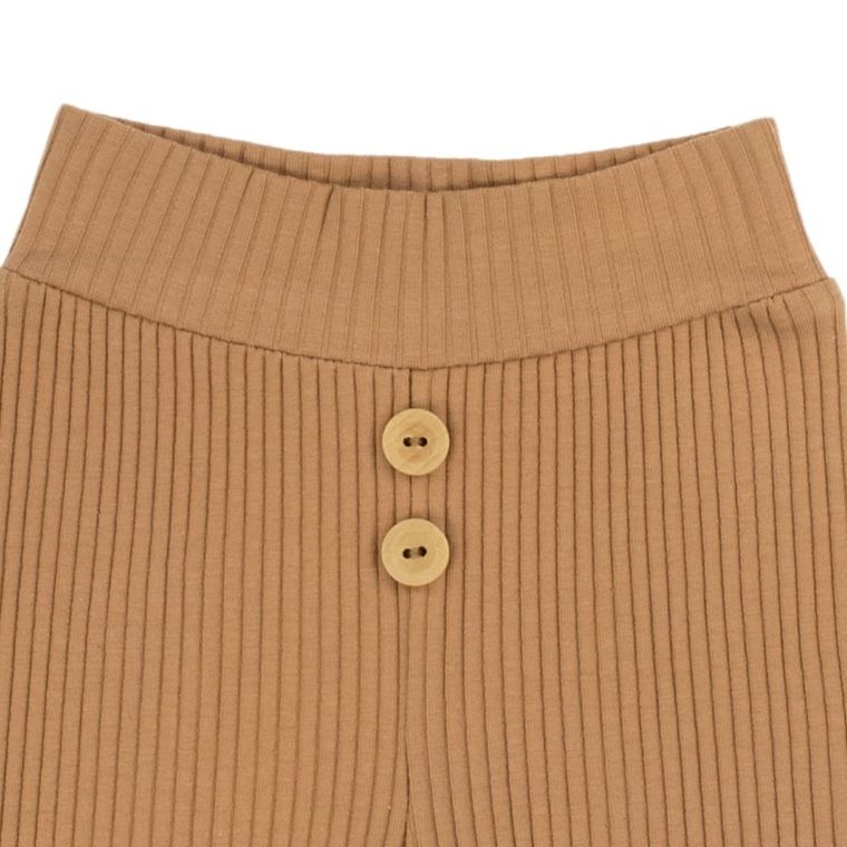 Spodnie dresowe chłopięce, prążkowane, brązowe, Nicol