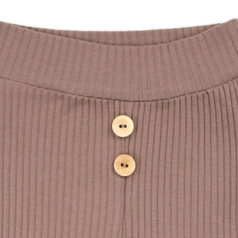 Spodnie dresowe chłopięce, prążkowane, brązowe, Nicol