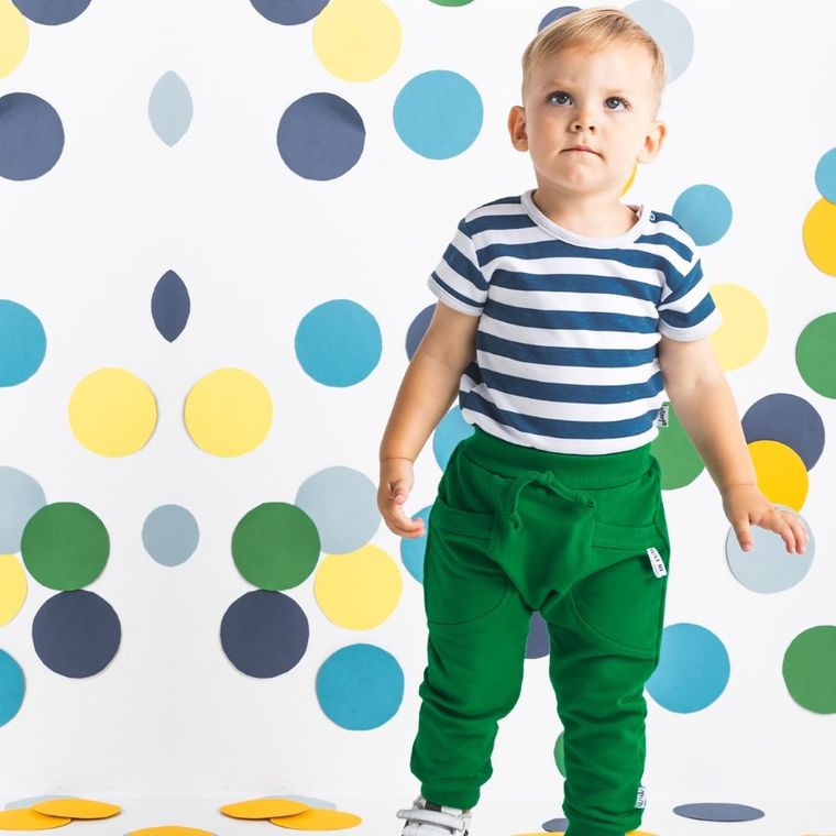 Spodnie dresowe chłopięce, zielone, Nicol