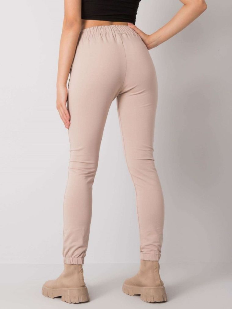 Spodnie dresowe damskie, beżowe, Relevance