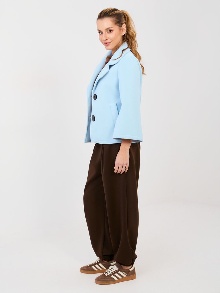 Spodnie dresowe damskie, brązowe, Italy Moda