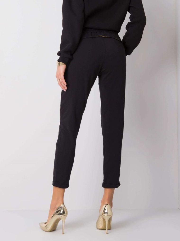 Spodnie dresowe damskie, czarne, Relevance