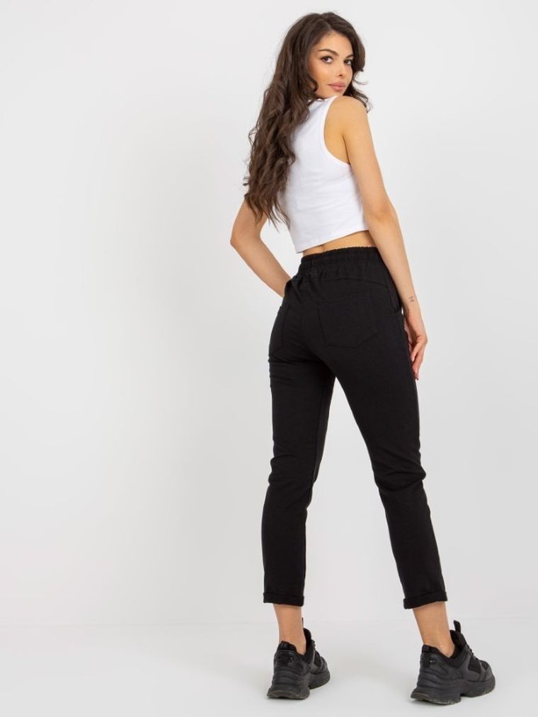 Spodnie dresowe damskie, czarne, Relevance