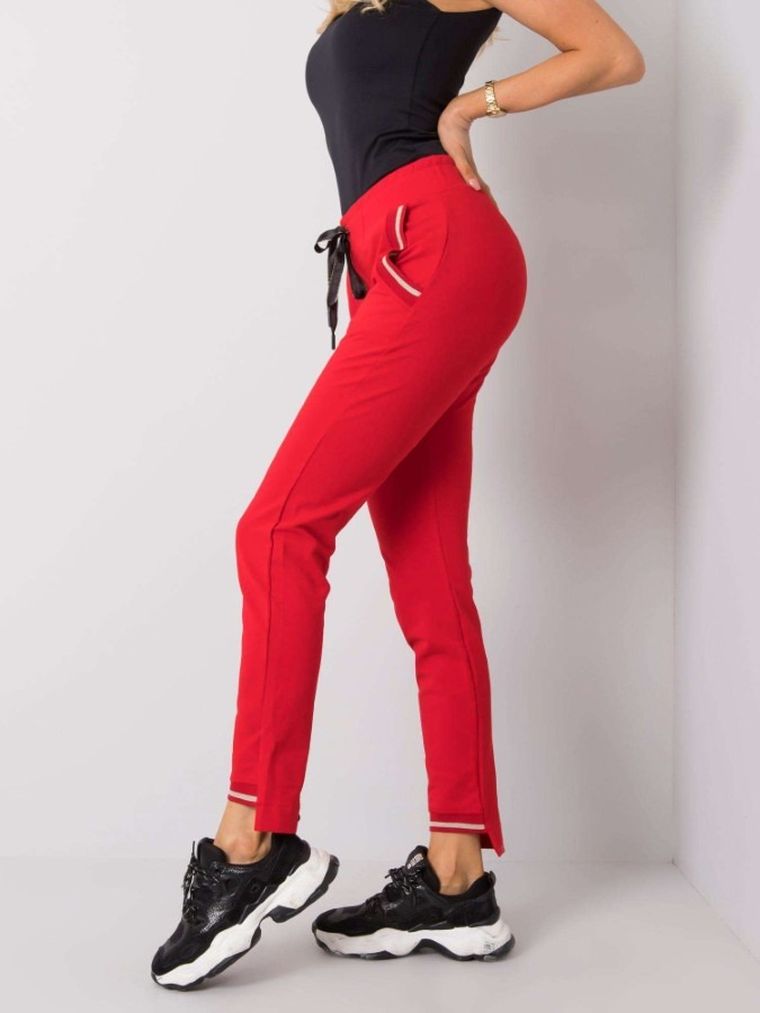 Spodnie dresowe damskie, czerwone, Relevance