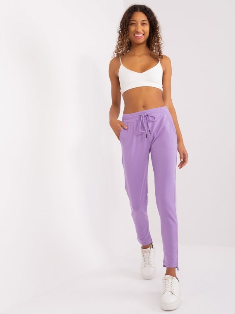 Spodnie dresowe damskie, fioletowe, Relevance