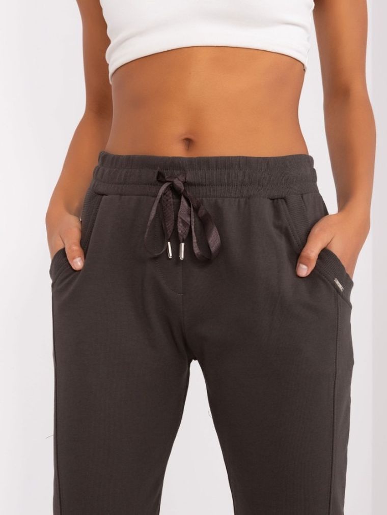 Spodnie dresowe damskie, khaki, Relevance