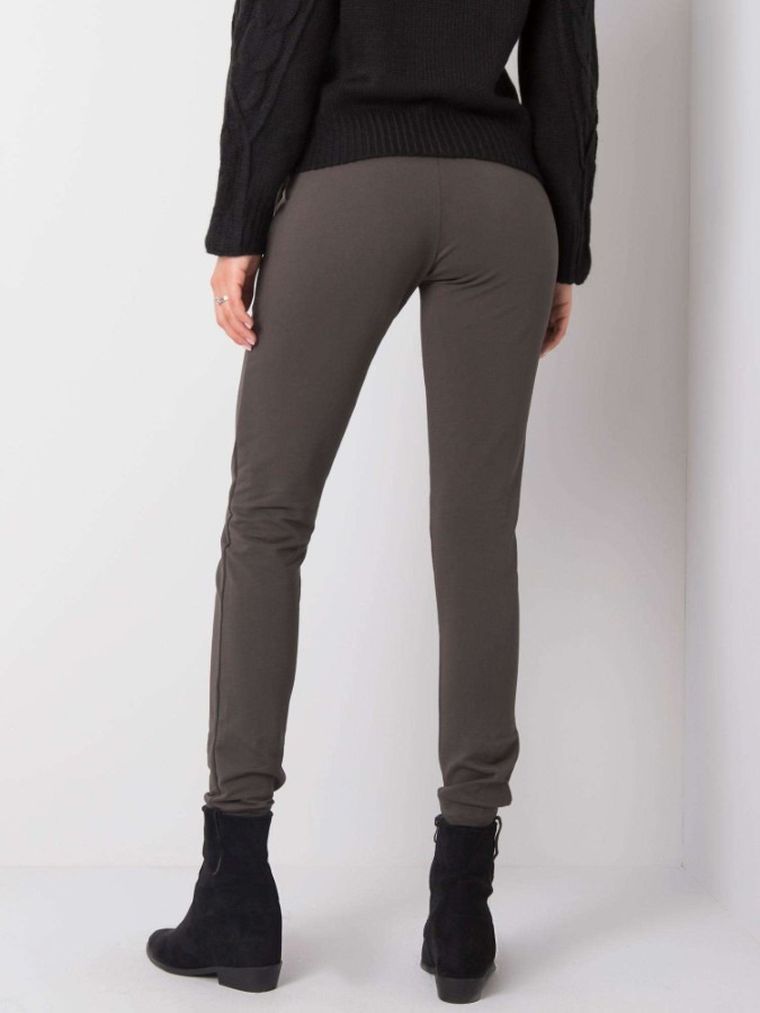 Spodnie dresowe damskie, khaki, Relevance