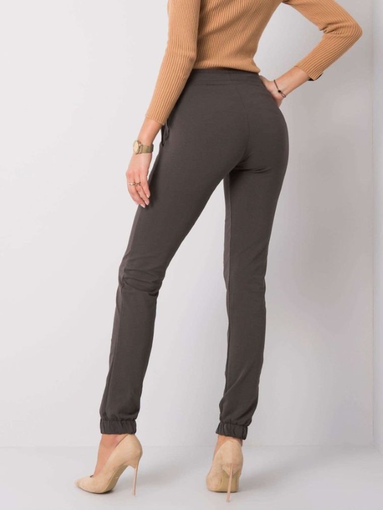 Spodnie dresowe damskie, khaki, Relevance