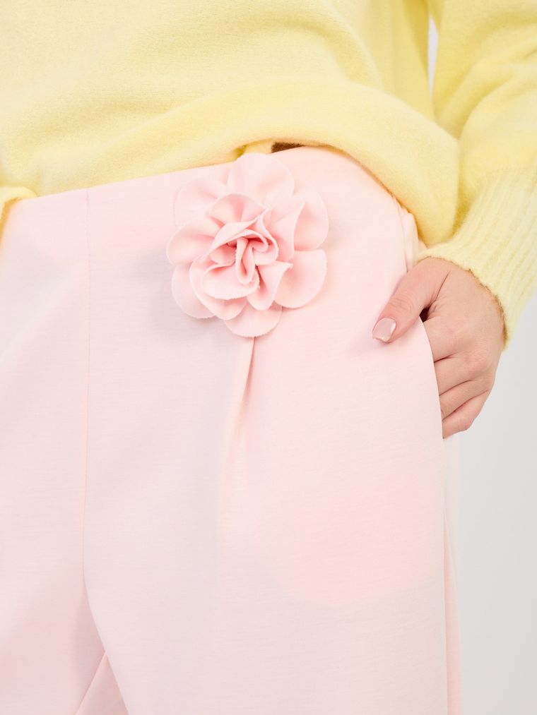 Spodnie dresowe damskie, różowe, Italy Moda