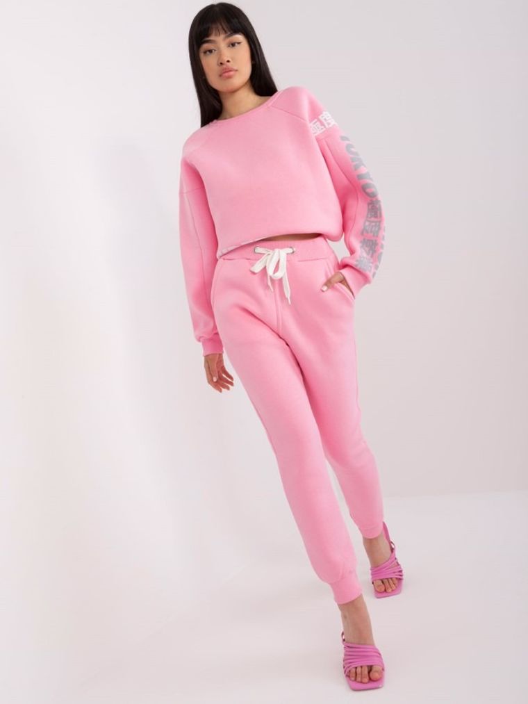 Spodnie dresowe damskie, różowe, Lily Rose