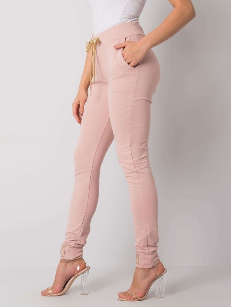 Spodnie dresowe damskie, różowe, Relevance
