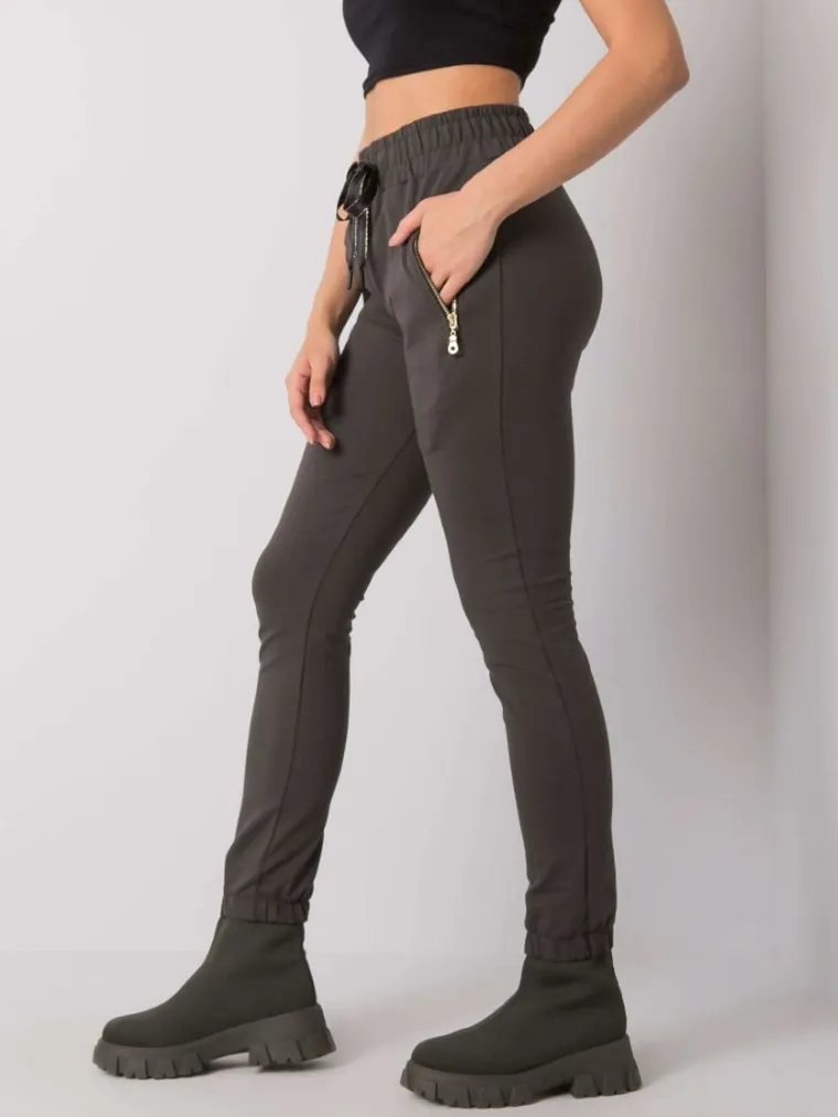 Spodnie dresowe damskie, szare, Relevance