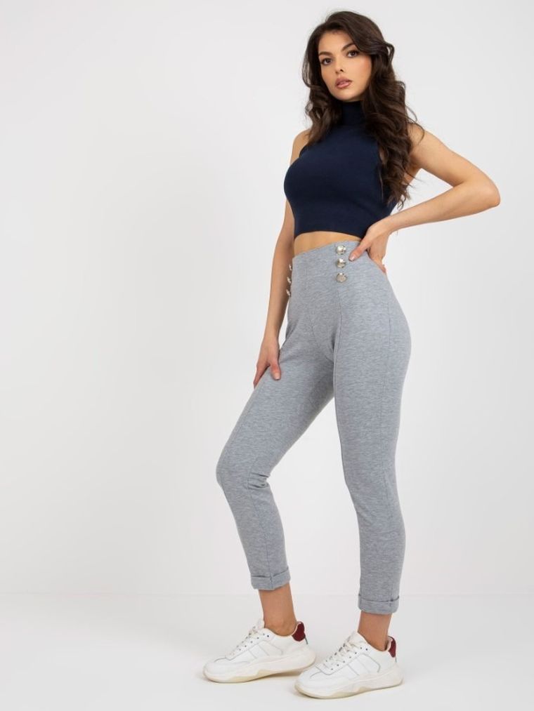 Spodnie dresowe damskie, szare, Relevance