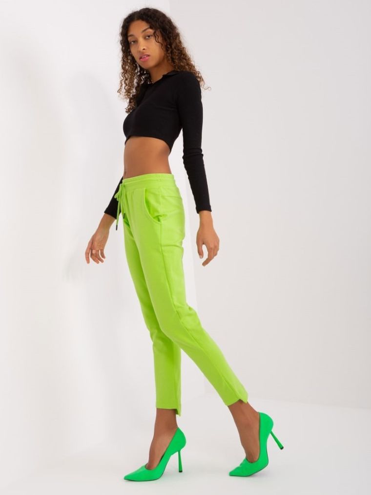 Spodnie dresowe damskie, zielone, Relevance